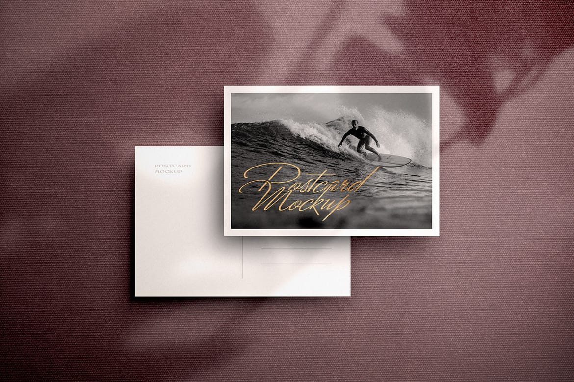Realistic Postcard Mockup Scenes