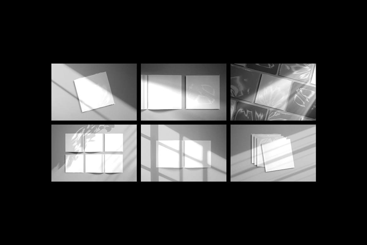 Square Magazine Mockups Set