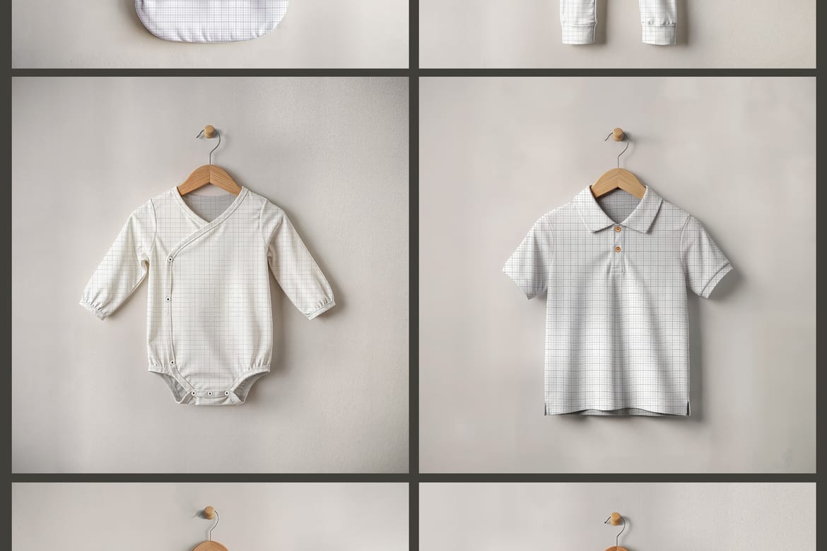 Baby Apparel Mockup Bundle – 4 PSD Files