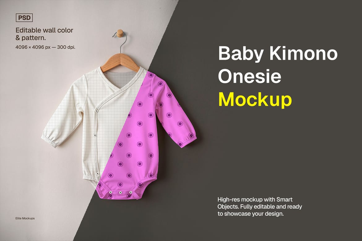 Baby Apparel Mockup Bundle – 4 PSD Files