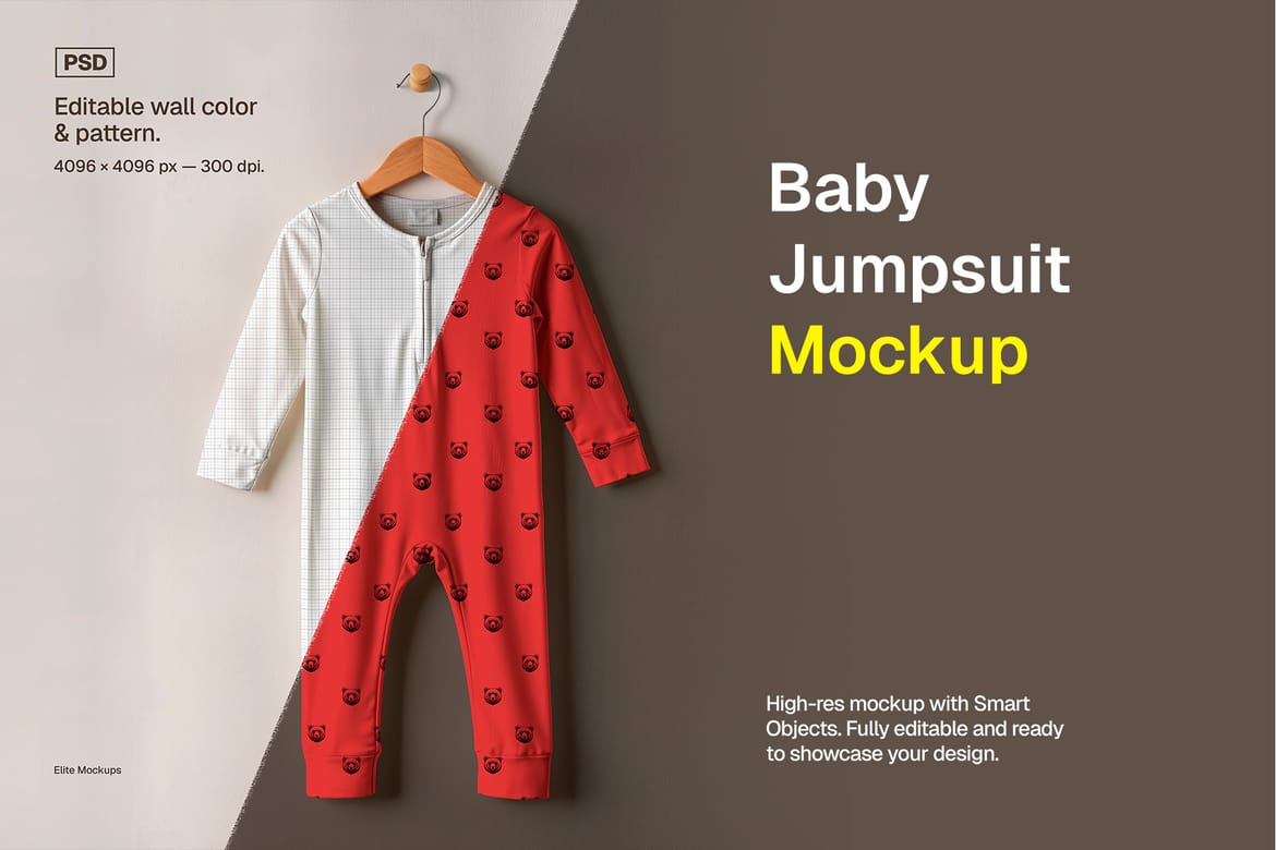 Baby Apparel Mockup Bundle – 4 PSD Files
