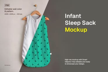 Baby Apparel Mockup Bundle – 4 PSD Files