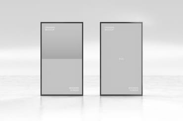 2 Vertical Screens Mockup