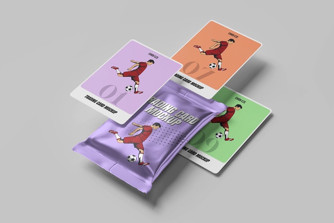 Trading Cards Mockup