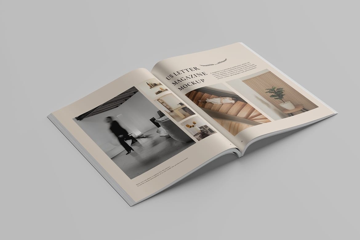 Us Letter Magazine Mockup