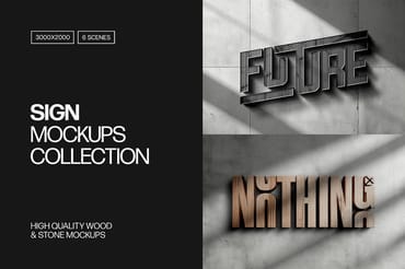 3D Sign Outdoor Urban Mockups