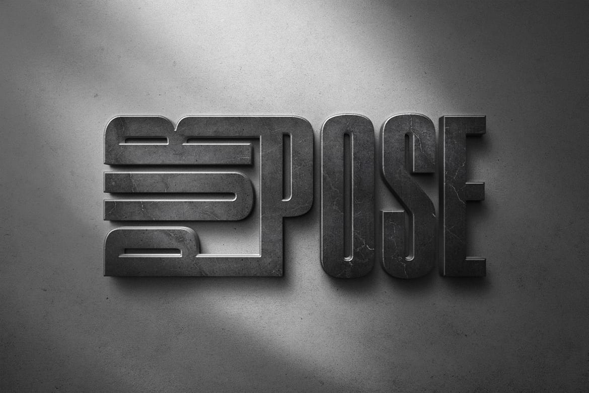 3D Sign Outdoor Urban Mockups