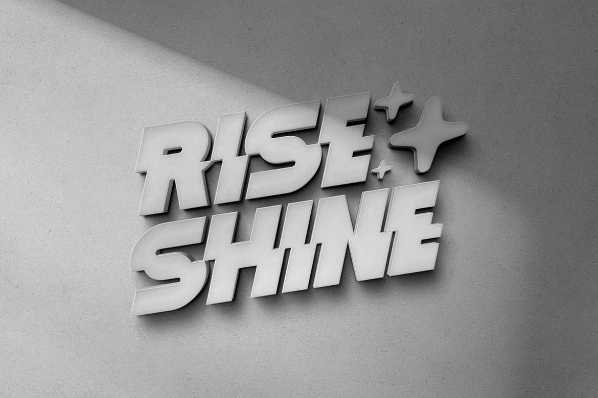 3D Sign Outdoor Urban Mockups