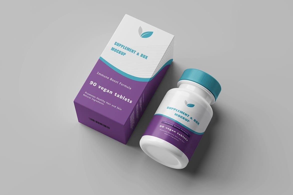 Supplement & Box Mockup | Premium & Free PSD Mockup Store