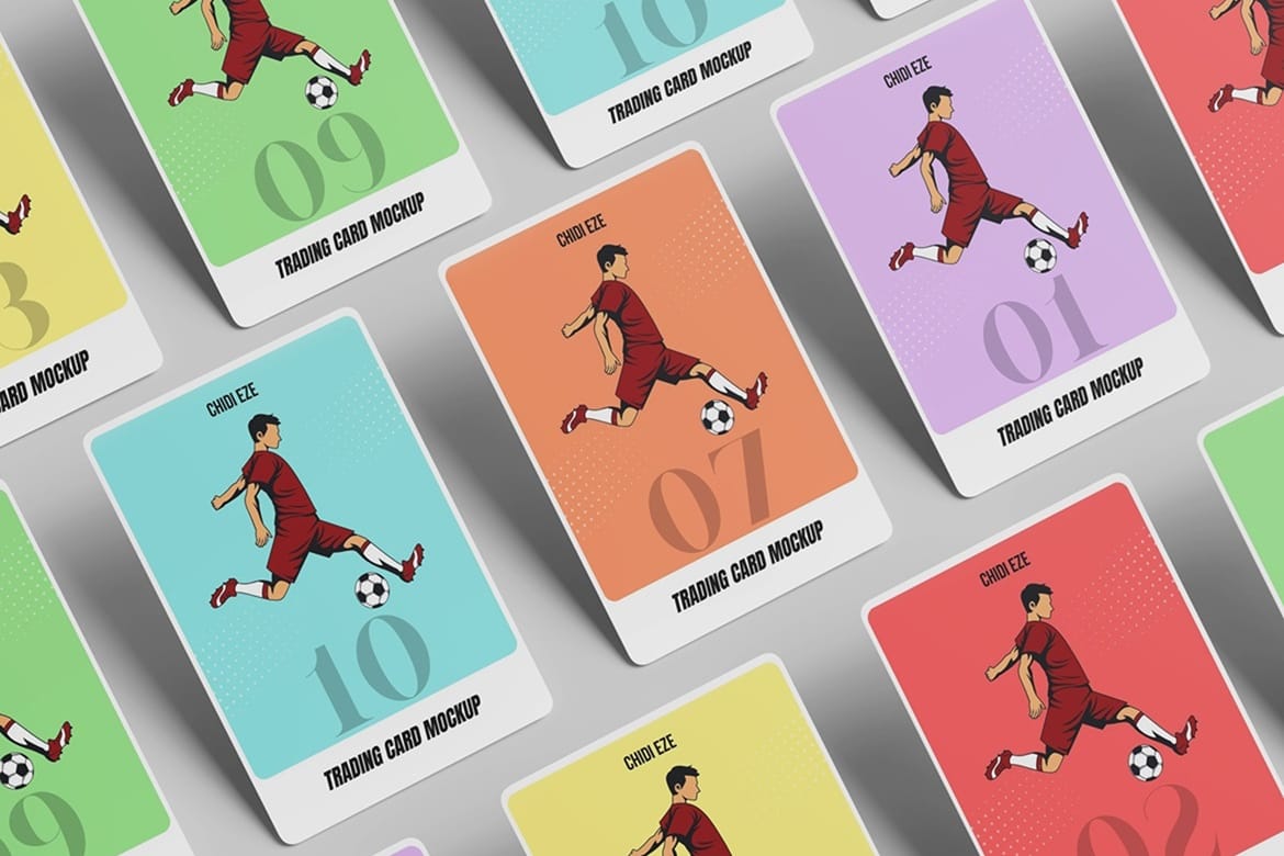 Trading Cards Mockup