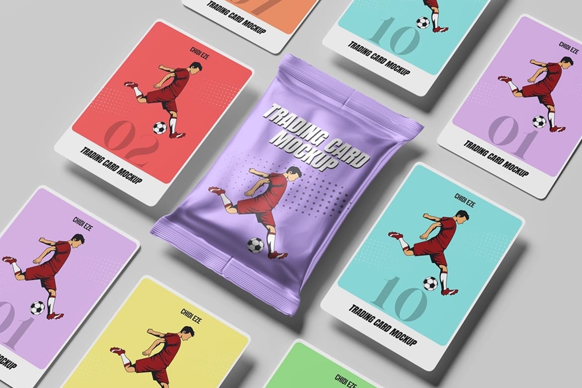 Trading Cards Mockup