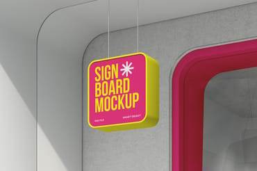 Sign Board Mockup