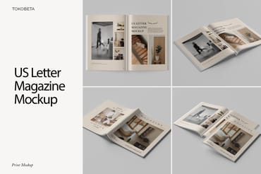 Us Letter Magazine Mockup