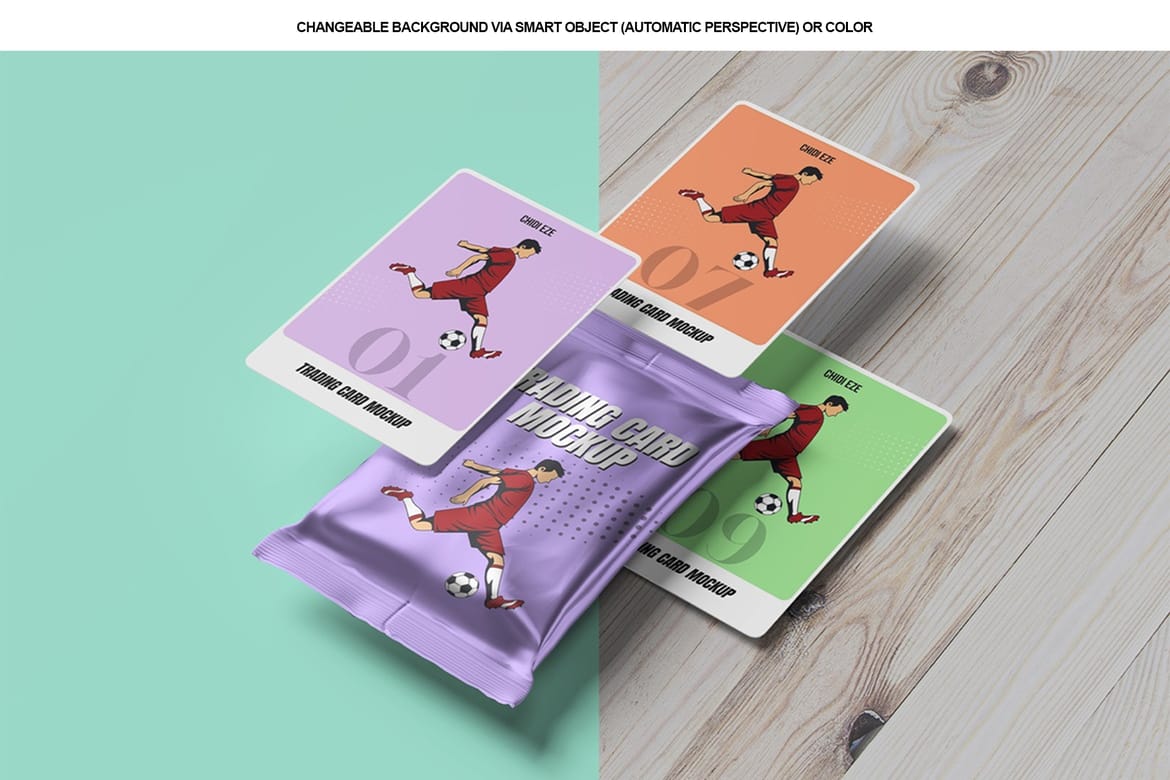 Trading Cards Mockup
