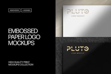 Embossed Paper Logo Mockups