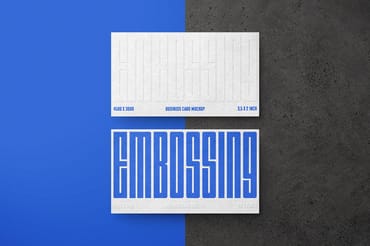 Embossing Business Card Mockup