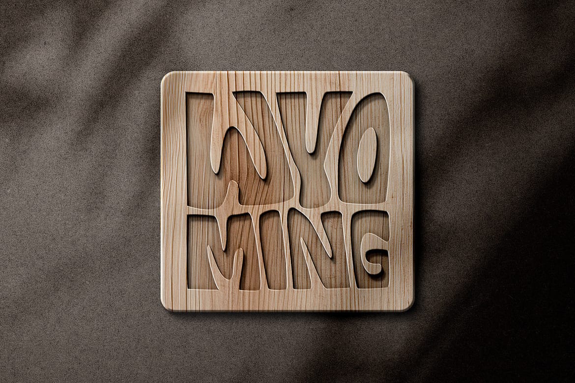Wooden Sign Cut Out Mockups