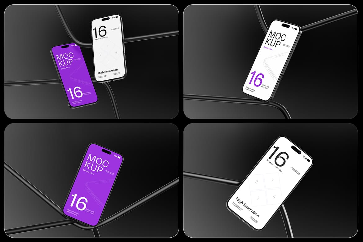 iPhone 16 Pro Mockup – Clean Studio Look