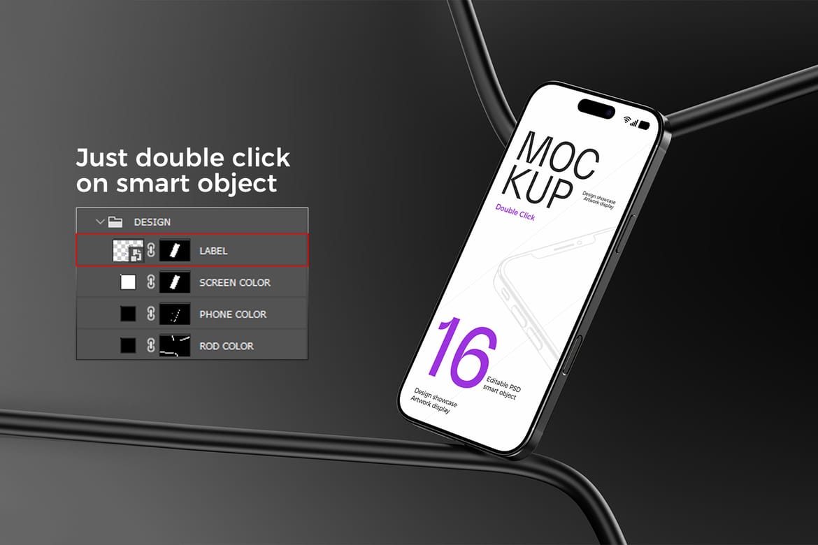 iPhone 16 Pro Mockup – Clean Studio Look