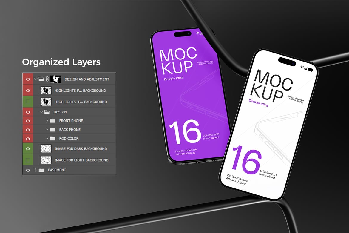 iPhone 16 Pro Mockup – Clean Studio Look