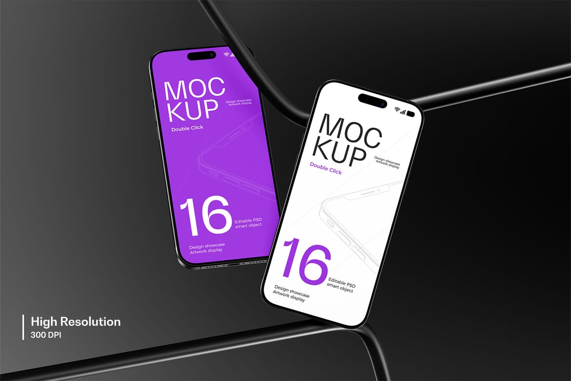 iPhone 16 Pro Mockup – Clean Studio Look