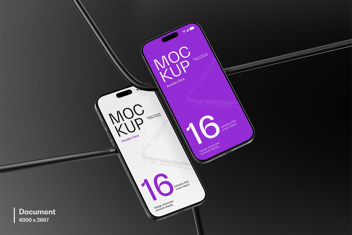 iPhone 16 Pro Mockup – Clean Studio Look