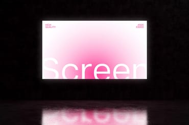 Glowing 16:9 Screen Mockup