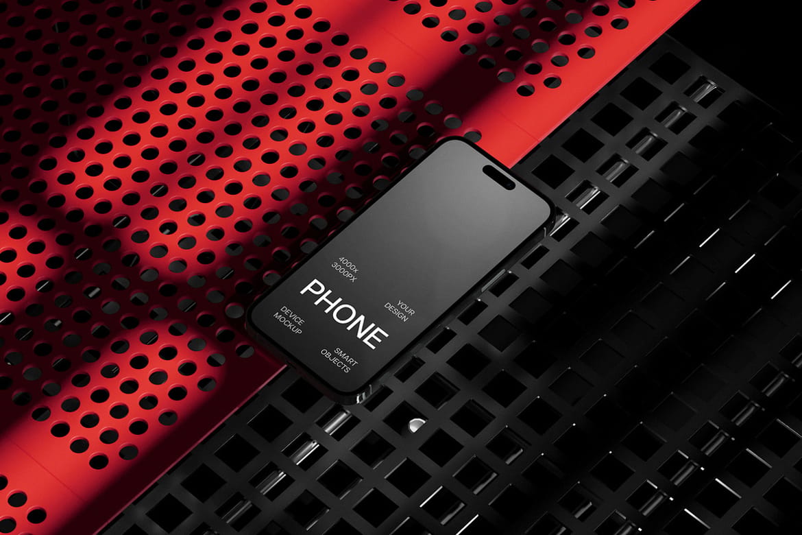 Grunge iPhone 16 Pro Mockup