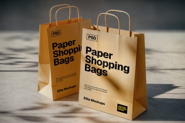 Paper Shopping Bag Mockup PSD