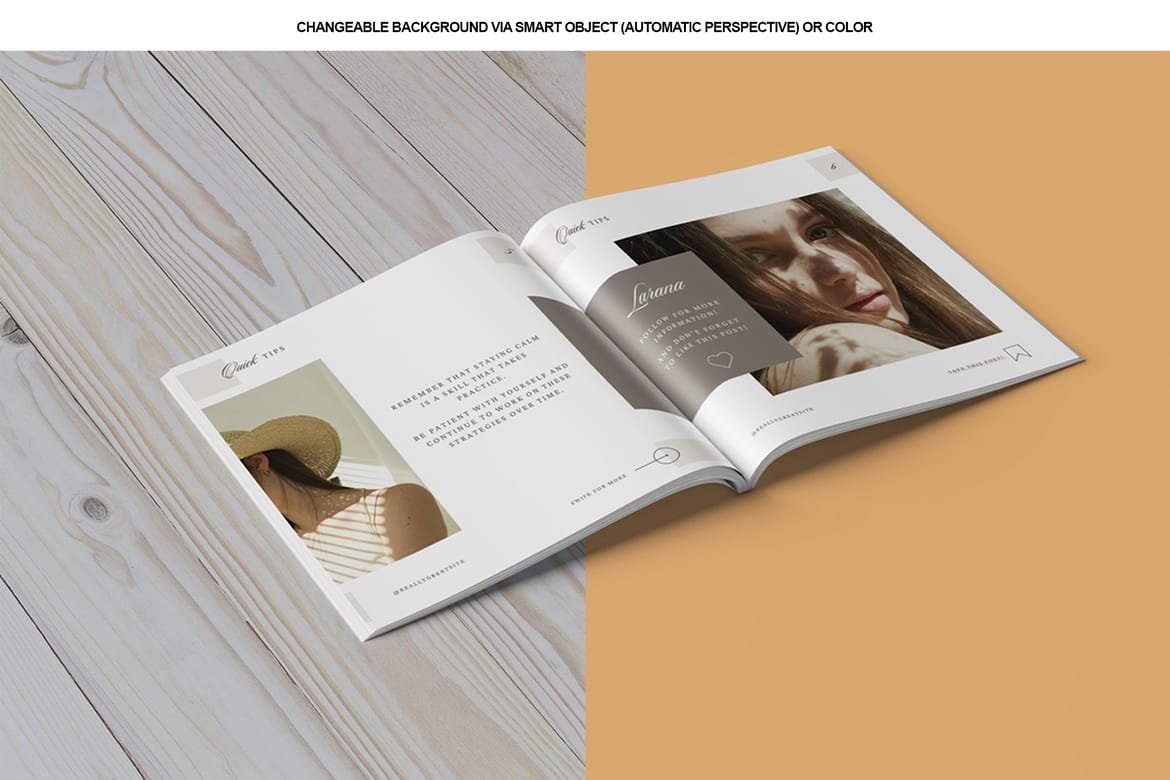 Square Magazine Mockup