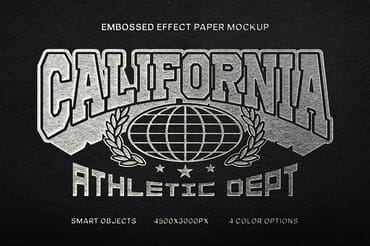 Embossed Paper Logo Mockup