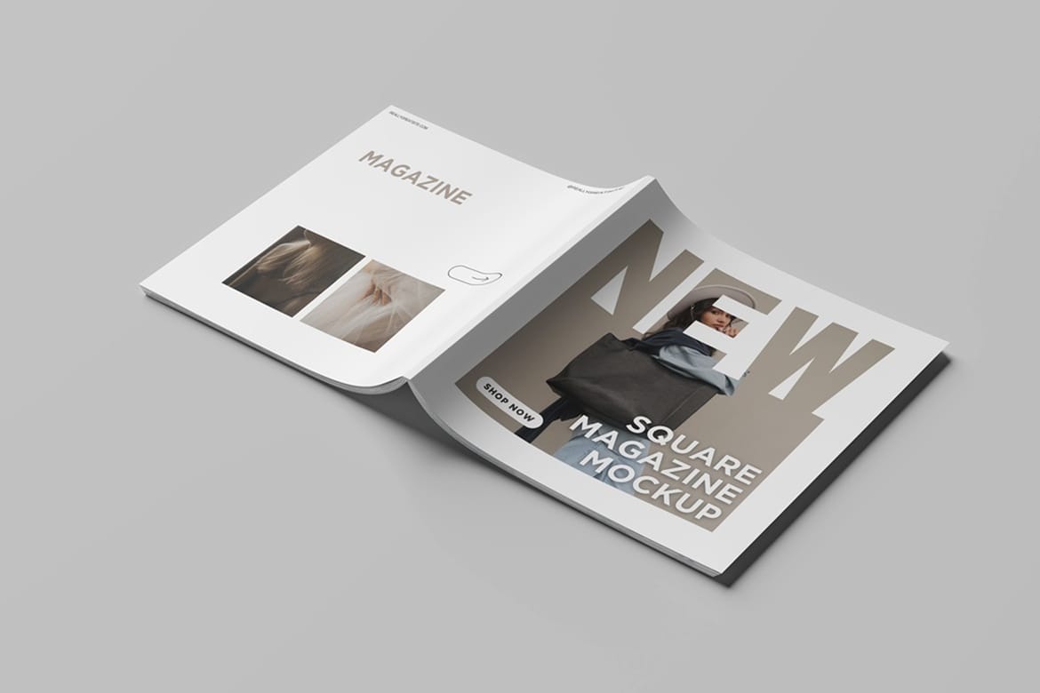 Square Magazine Mockup