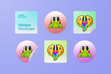 Stickers Set Mockup