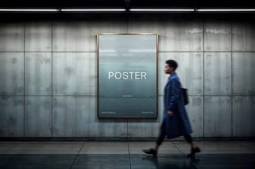 Subway A4 Poster Mockup