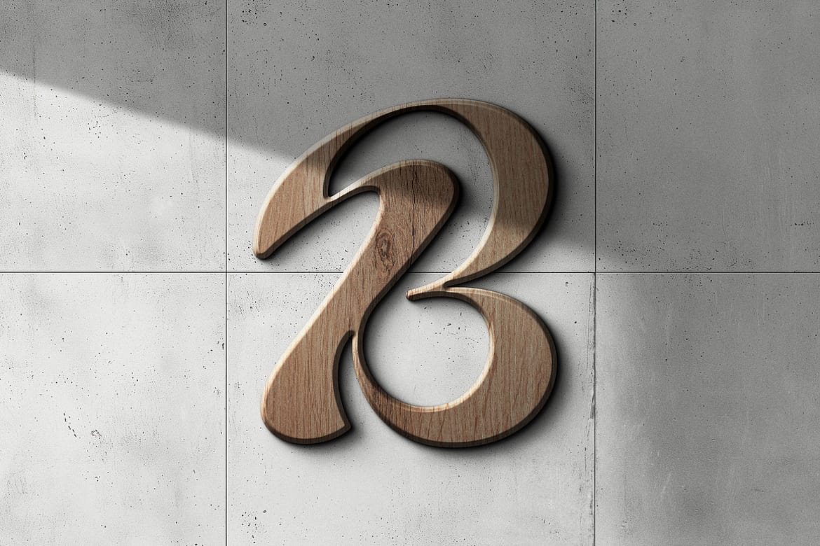 Wood Sign Logo Mockup