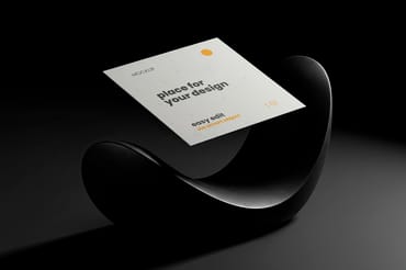 Cards Mockups with Sculptures Art