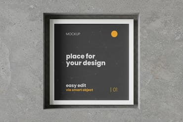 Poster Mockups Embedded on Concrete