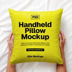 Handheld Pillow Mockup PSD
