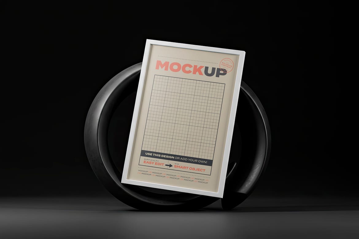 Poster Images Mockups with Sculptures