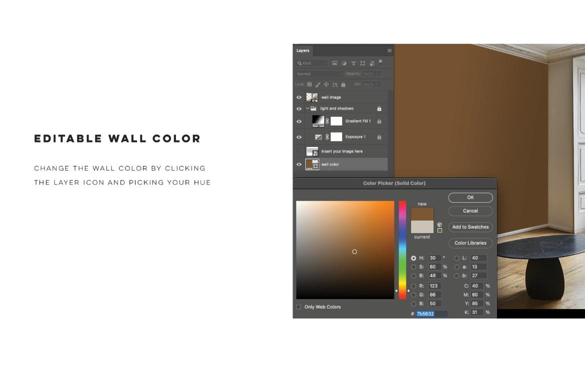 Parisian Home Room Wallpaper Mockup No 1 
