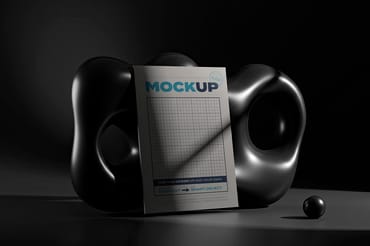 Poster Images Mockups with Sculptures