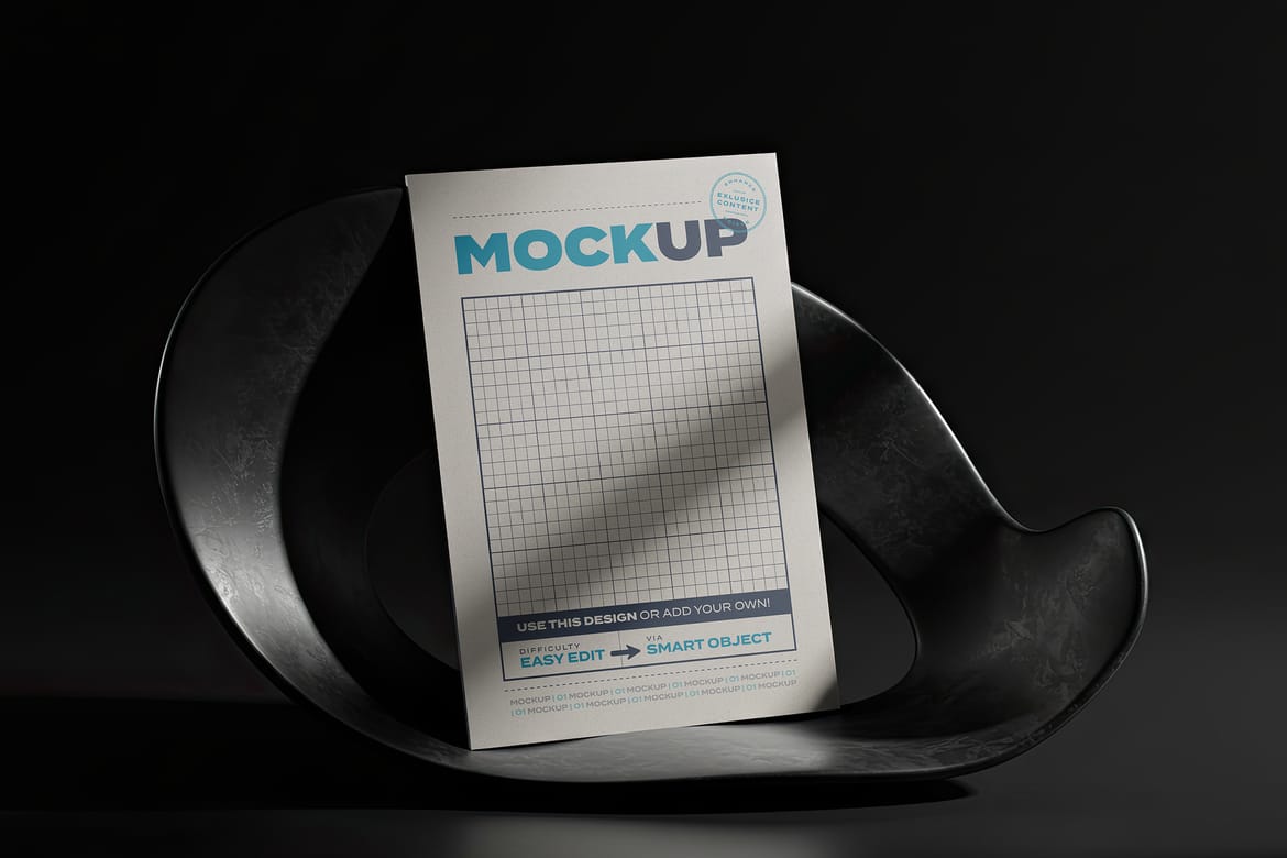 Poster Images Mockups with Sculptures