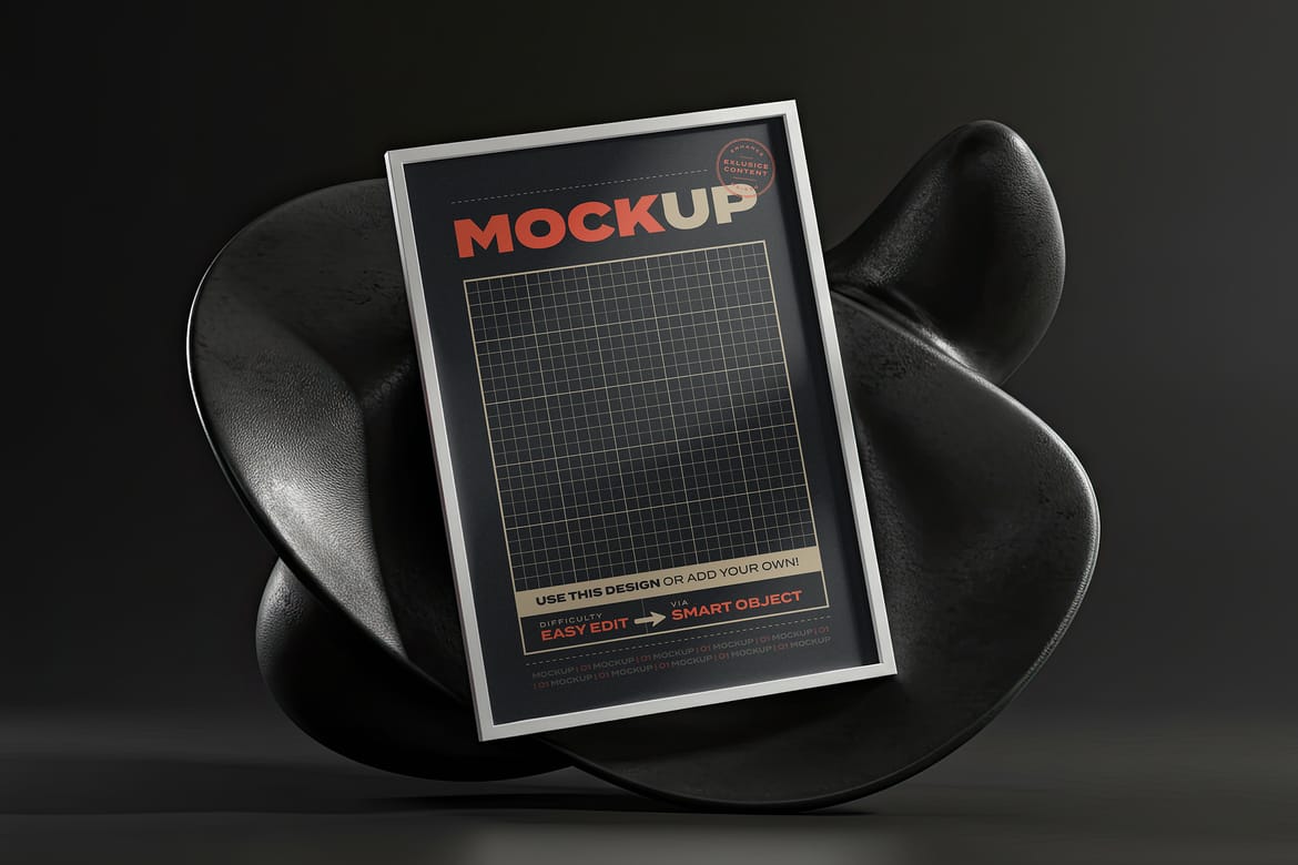 Poster Images Mockups with Sculptures