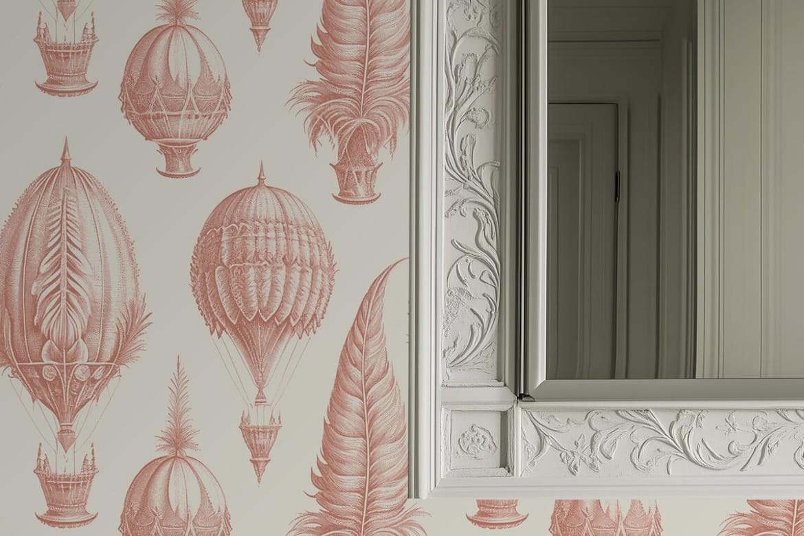 Parisian Bath Wallpaper Mockup No. 3