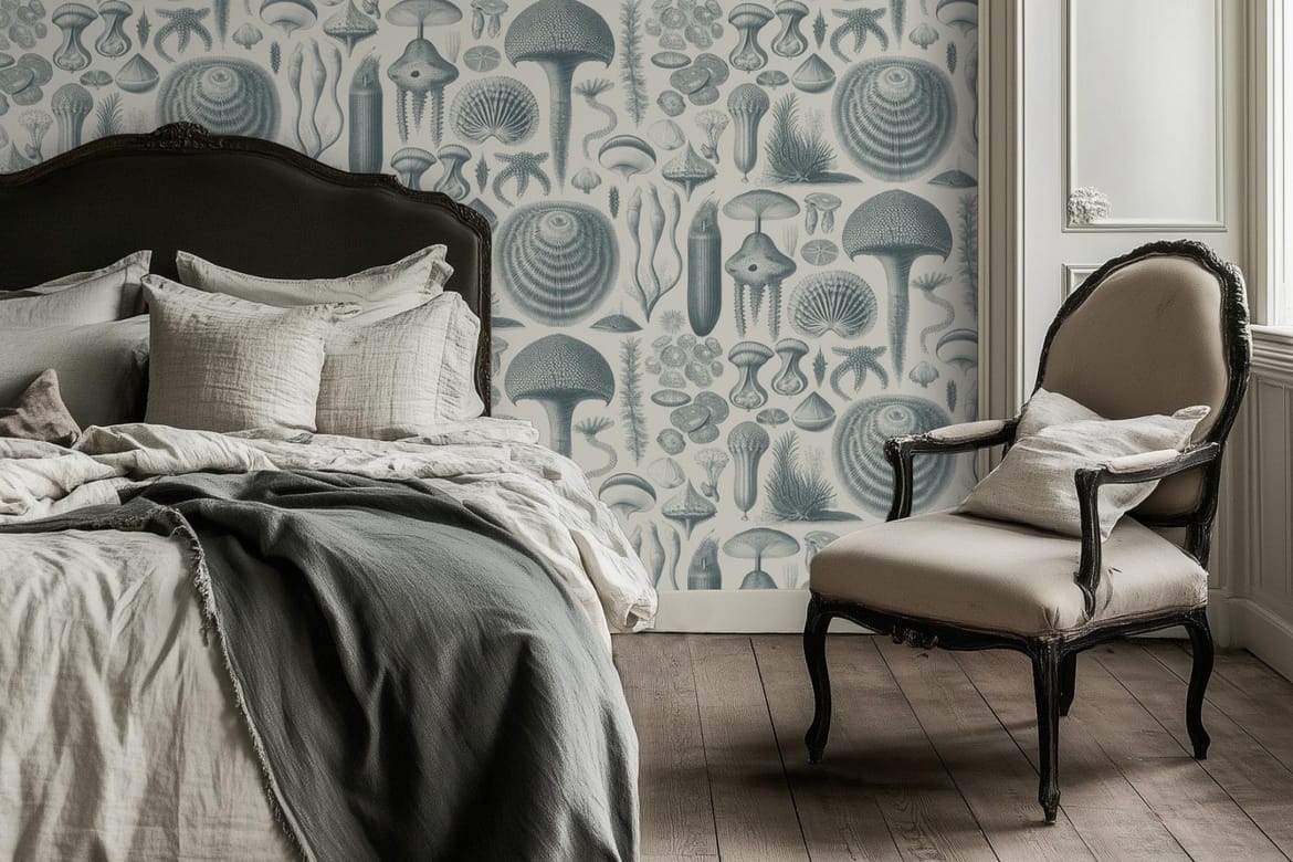 Rustic Danish Bedroom Mockup | Vintage Home No. 1