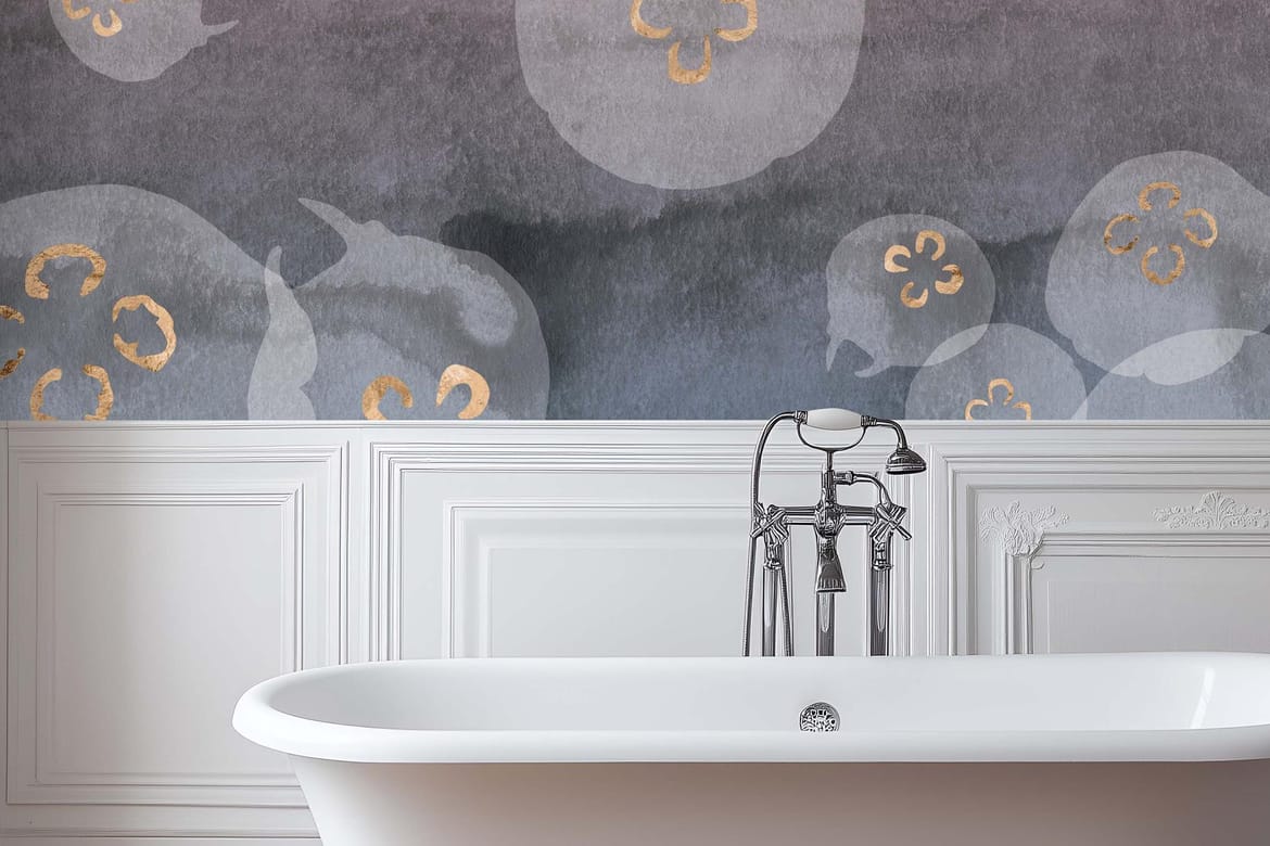 Vintage Bathroom Tub Wall Mockup | Paris Home No 1