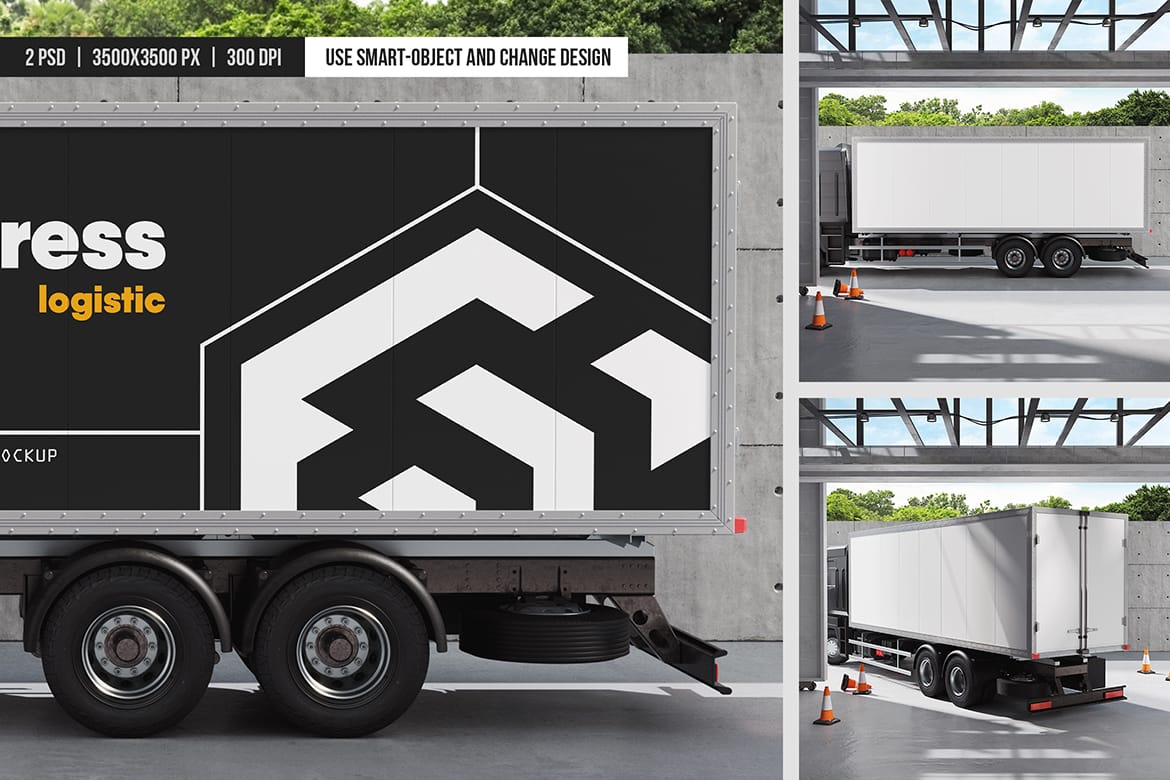Box Truck Branding Mockup