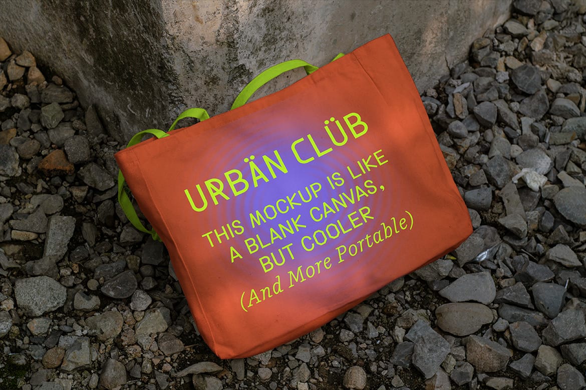 Urban Realistic Scene Tote Bag Mockup