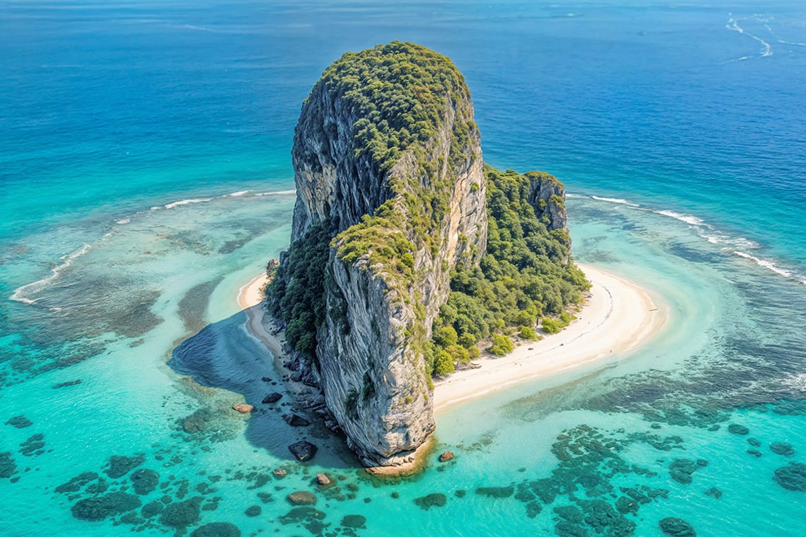 Tropical Rock Island – Aerial Photo Collection