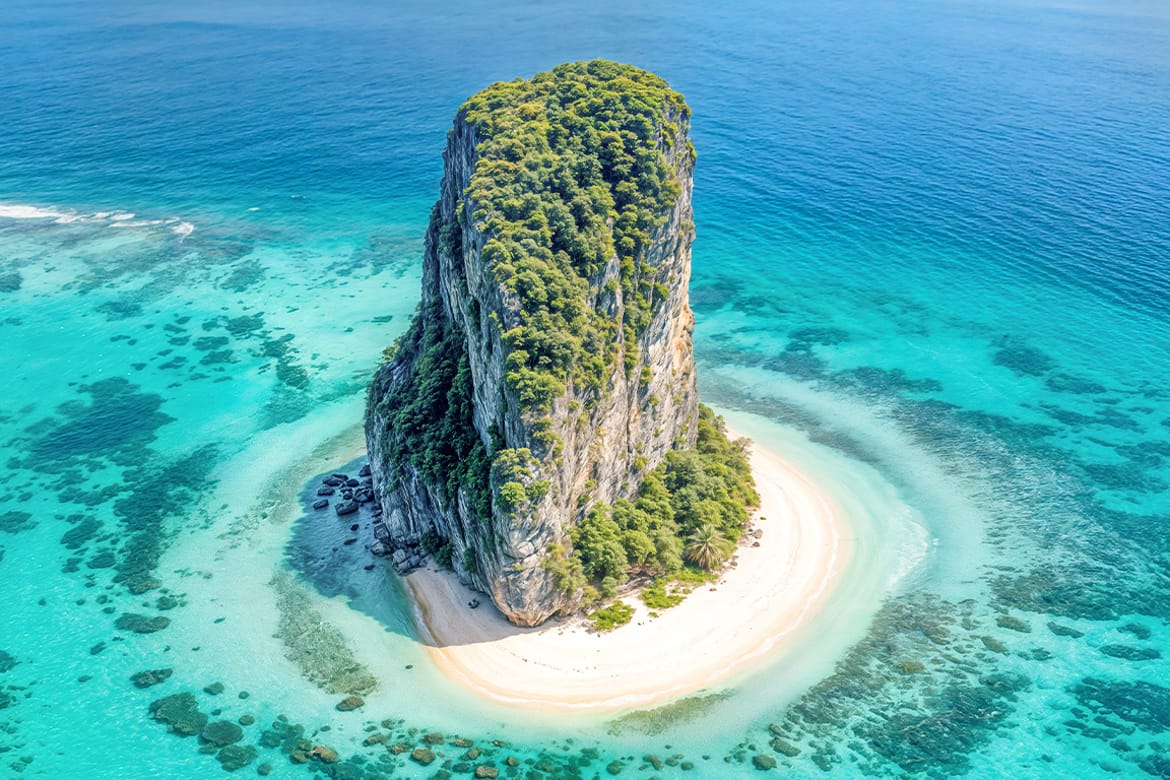 Tropical Rock Island – Aerial Photo Collection